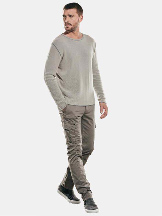 emilio adani Herren Strick-Pullover rundhals Beige 32160