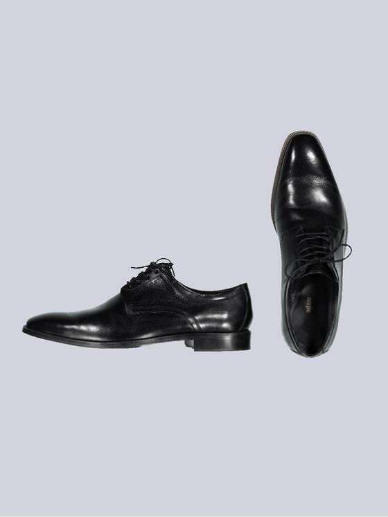 emilio adani Herren Business-Schuh aus Leder Schwarz 35701