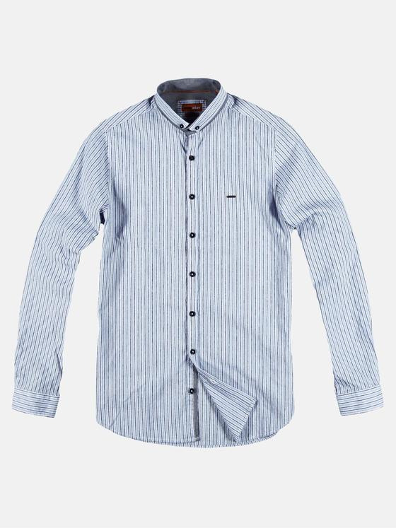 emilio adani Herren leichtes Hemd mit Webstreifen Blau 29424
