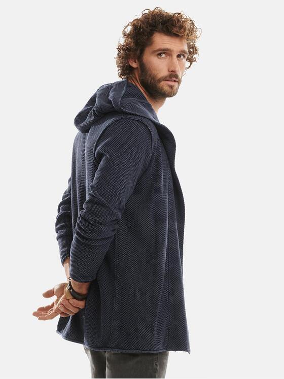 emilio adani Herren Langer Strickcardigan Blau 31092
