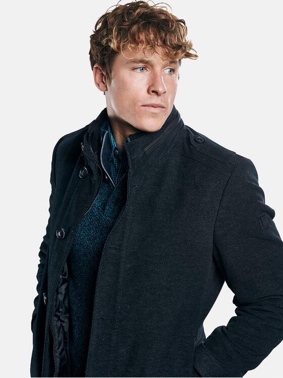 engbers Herren Mantel mit herausnehmbarem Inlet Schwarz 30772