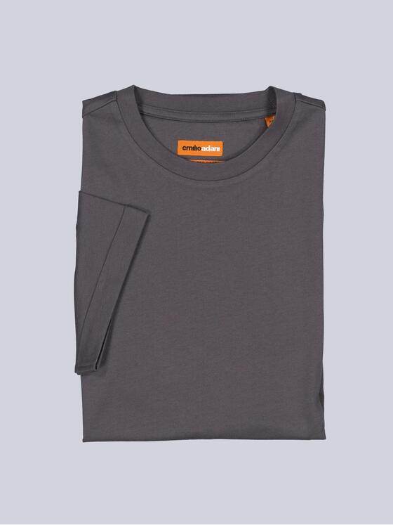 emilio adani Herren T-Shirt aus hochwertiger Baumwolle Grau 38318