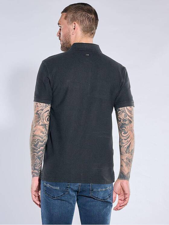 emilio adani Herren Poloshirt mit versteckter Brusttasche Anthrazit 40768