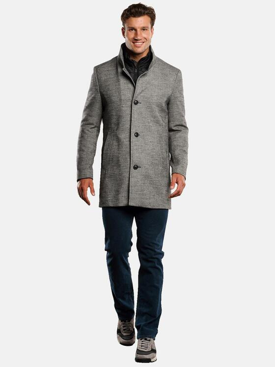 engbers Herren Mantel mit Inlet Schokobraun 33588