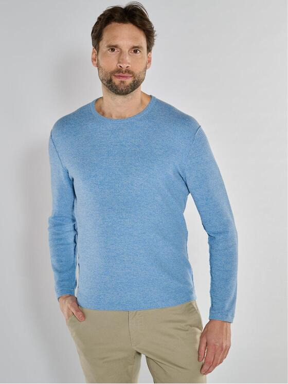 engbers Herren Pullover uni Blau 36848