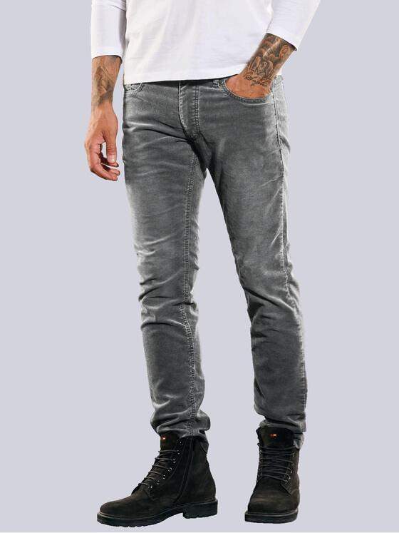 emilio adani Herren 5-Pocket Hose aus Cord Grau 35460