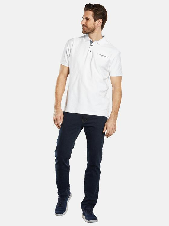 engbers Herren Polo-Shirt uni Reinweiss 34521