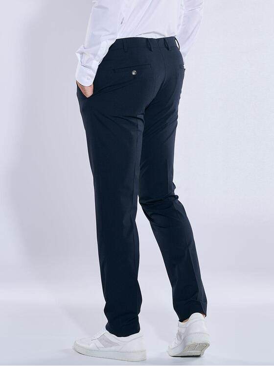 emilio adani Herren Anzug-Hose slim fit Indigoblau 36481