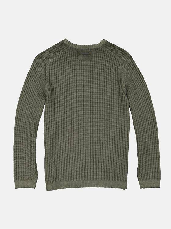 emilio adani Herren Pullover aus Merinowolle Grün 35757
