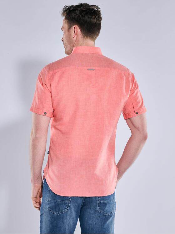 engbers Herren Kurzarm-Hemd mit Leinenanteil Hellrot 38382