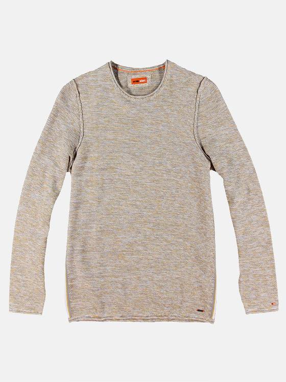 emilio adani Herren Softer Rundhals Pullover Beige 30421