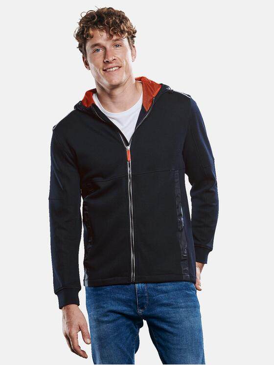 engbers Herren Sportive Sweatjacke mit Kapuze Saphirblau 30272