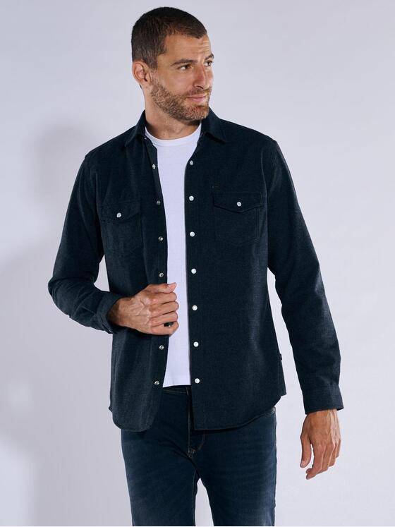 engbers Herren Overshirt uni Saphirblau 37759