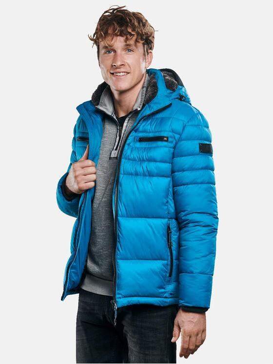 engbers Herren Jacke mit kuscheligem Fellimitat Türkis 30759