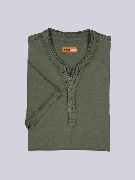 emilio adani Herren Henley-Shirt uni Grün 38960