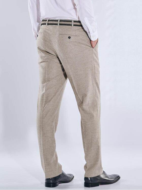 emilio adani Herren Anzughose meliert Beige 39474