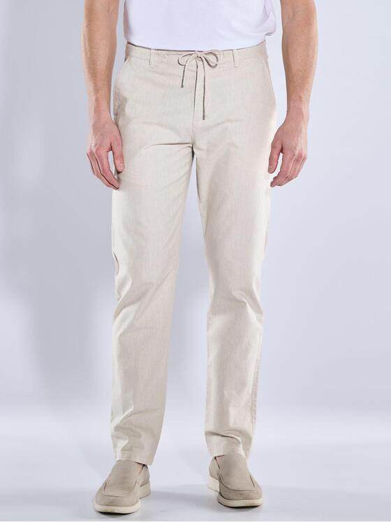 ENGBERS GERMANY Herren Chino mit Leinenanteil Beige 38860