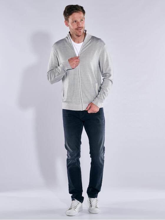ENGBERS GERMANY Herren Cardigan aus edler Merinowolle Silbergrau 37983