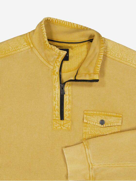 engbers Herren Sweatshirt mit Troyerkragen Safrangelb 37730