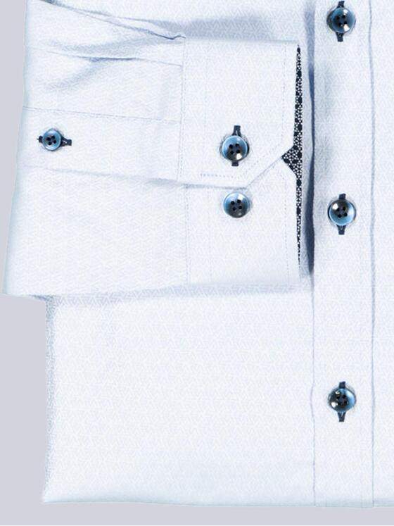 ENGBERS GERMANY Herren Langarm-Hemd mit hochwertiger Warenstruktur Hellblau 38227