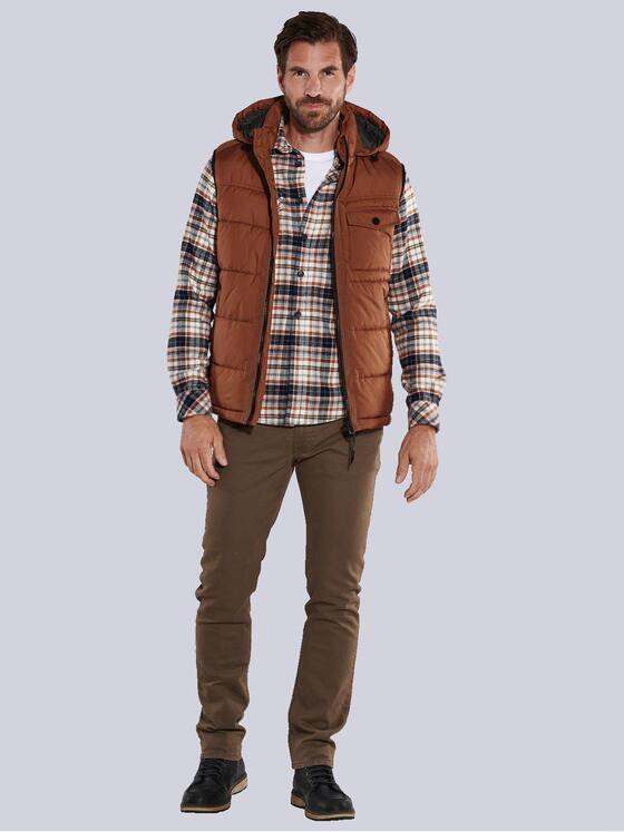 engbers Herren Steppweste mit abnehmbarer Kapuze Orange 35541