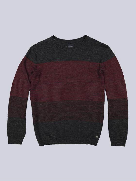 engbers Herren Pullover gestreift Rot 35848