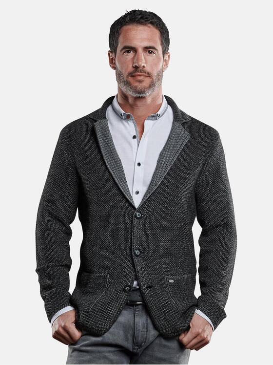 engbers Herren Hochwertiges Stricksakko Schwarz 28952