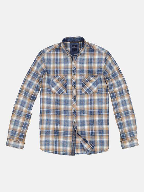 engbers Herren Langarm-Hemd gemustert Ockergelb 33462