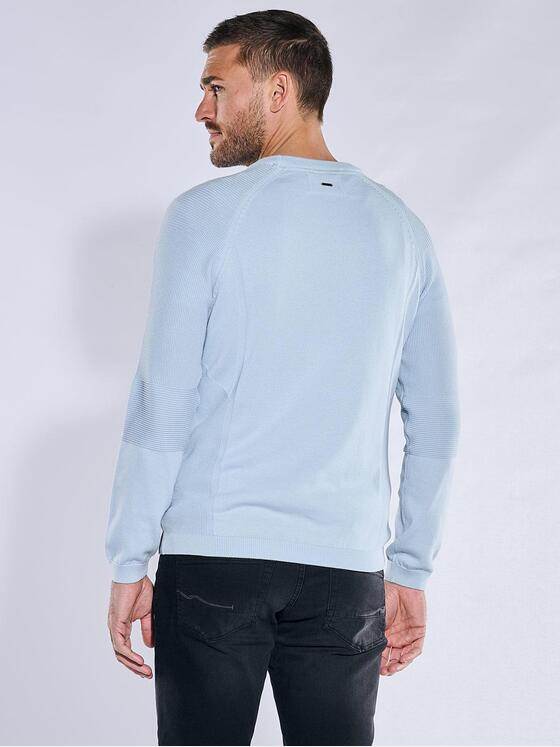 emilio adani Herren Pullover uni Blau 38299