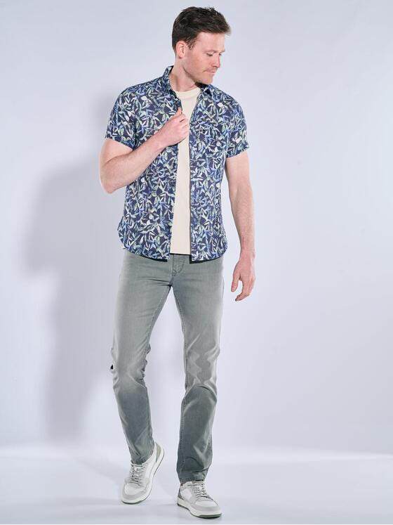 engbers Herren Kurzarm-Hemd gemustert Saphirblau 38514