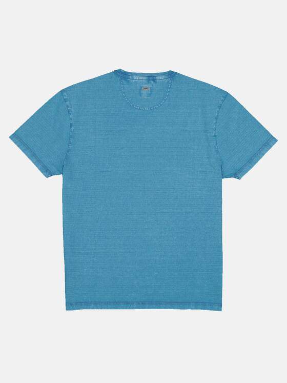 engbers Herren T-Shirt gestreift Petrolblau 33433