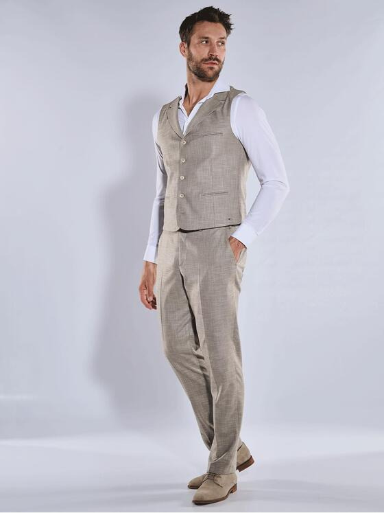 emilio adani Herren Sakko-Weste slim fit Beige 36452