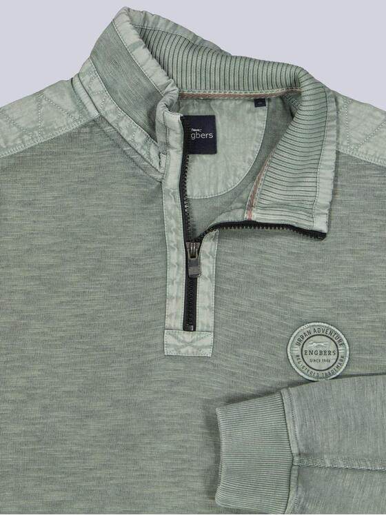 engbers Herren Sweatshirt strukturiert Gruen 39539