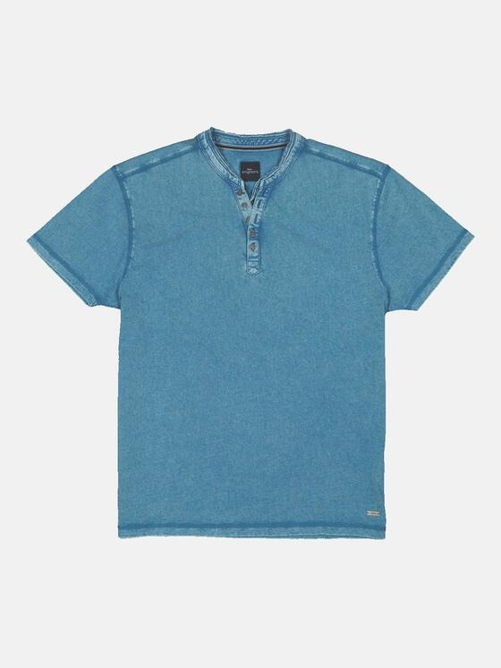 engbers Herren Henley-Shirt uni Türkis 35063