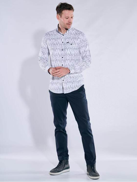 engbers Herren Langarm-Hemd gestreift Marineblau 38294