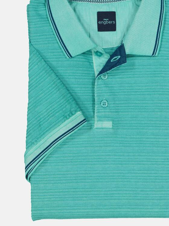 engbers Herren T-Shirt mit Polo-Kragen Türkis 36331