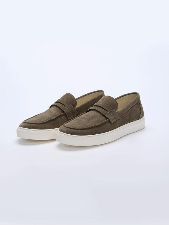 emilio adani Herren Sneaker aus Leder Grün 36574