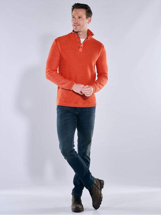engbers Herren Pullover Polokragen Orange 39916