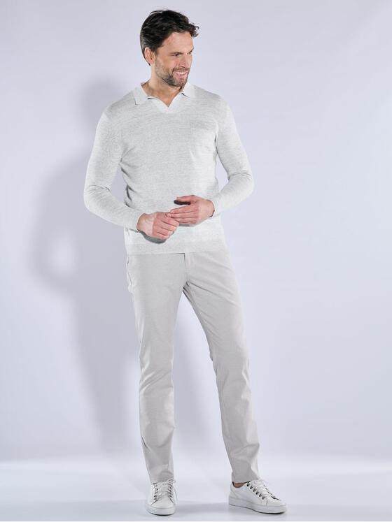 ENGBERS GERMANY Herren Pullover aus leichter und softer Baumwolle Silbergrau 38709