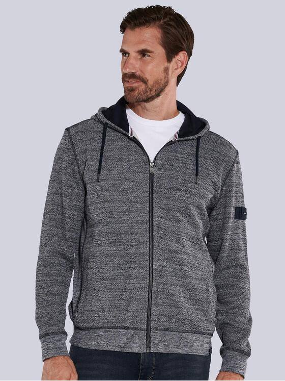 engbers Herren Sweatjacke mit Kapuze Blau 35645
