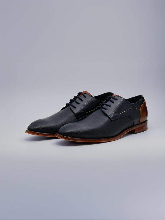 engbers Herren Halbschuh aus Leder Saphirblau 38548