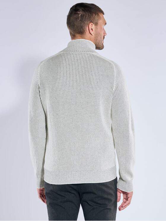 emilio adani Herren Strickjacke strukturiert Naturweiss 39558