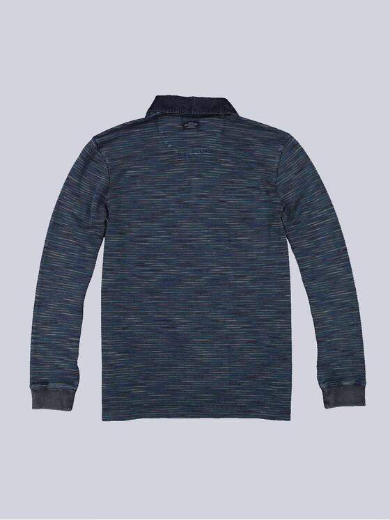 engbers Herren Langarm-Shirt mit Polo-Kragen Schwarz 35637