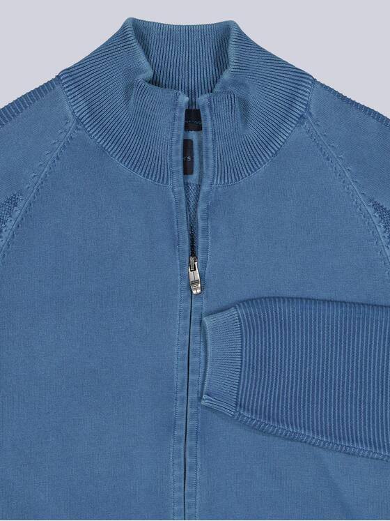 engbers Herren Cardigan mit Troyerkragen Mittelblau 38533