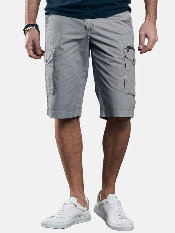 emilio adani Herren Modische Cargo Bermuda mit softem Baumwollgriff Grau 29853