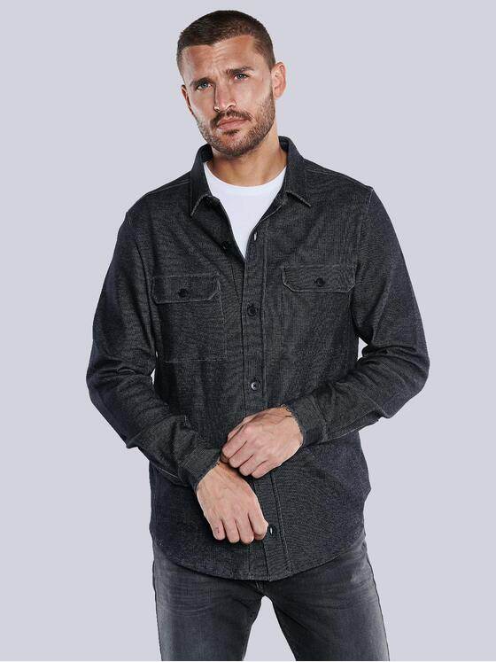 emilio adani Herren Overshirt uni Grau 33735
