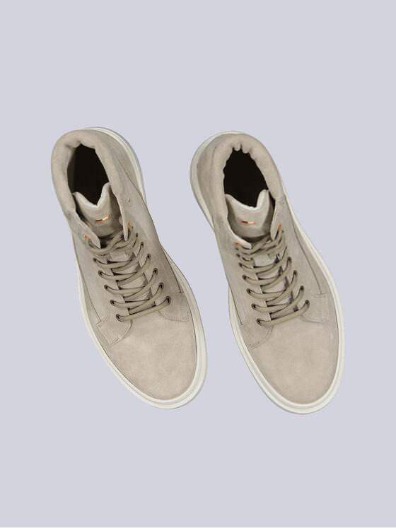 emilio adani Herren Sneaker-Boot aus Leder Beige 33552