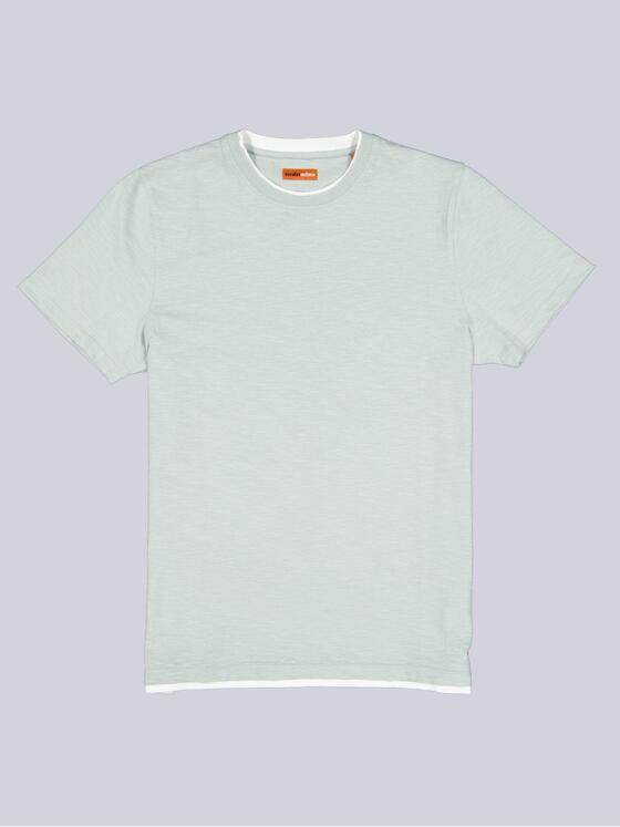 emilio adani Herren Rundhals T-Shirt Hellgruen 40649