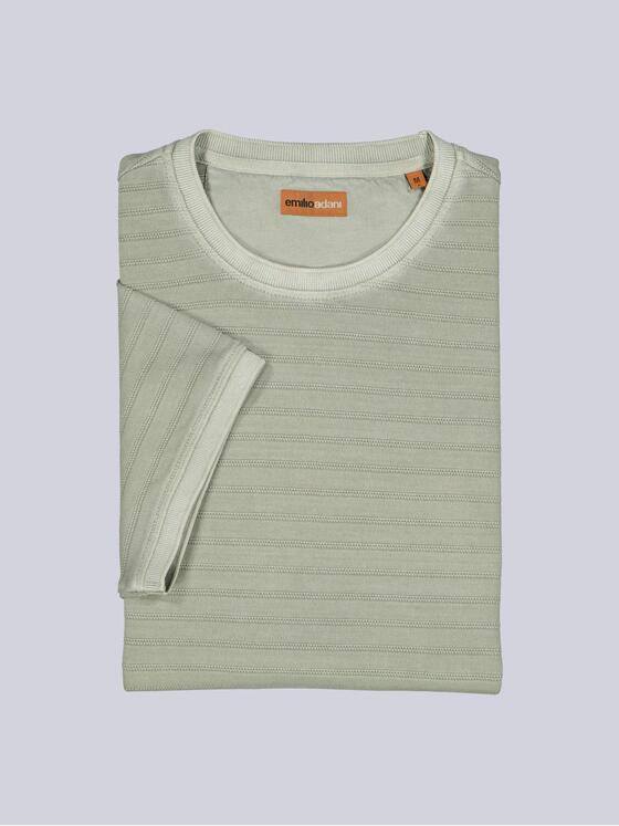 emilio adani Herren T-Shirt gestreift Grün 38931