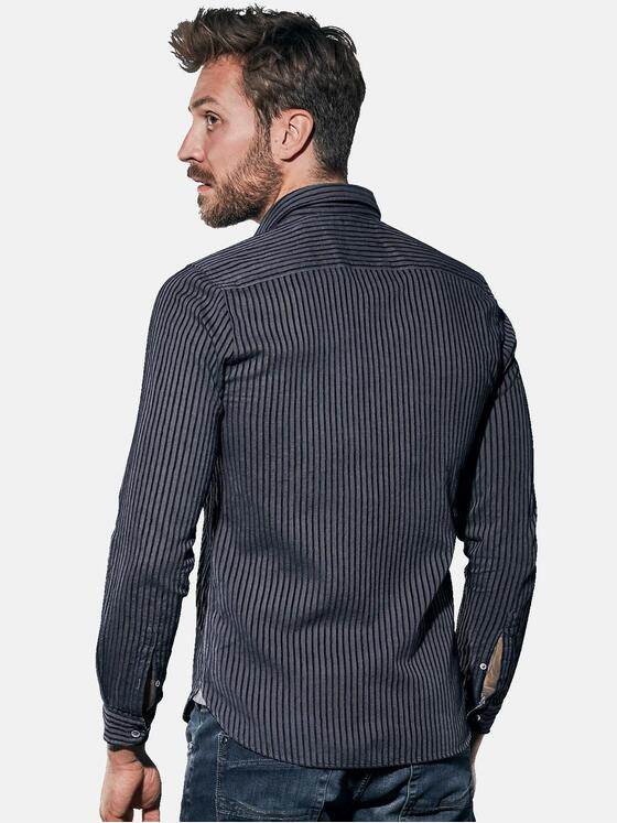 emilio adani Herren Hemd gemustert Blau 30846